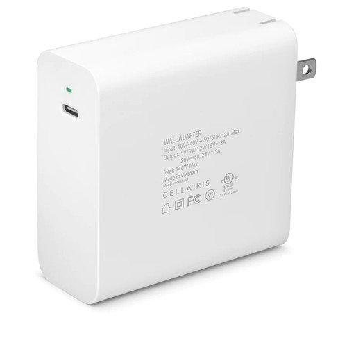 Cellairis 04-0150095R mobile device charger Laptop, Tablet White AC Fast charging Indoor , 04-0150095R