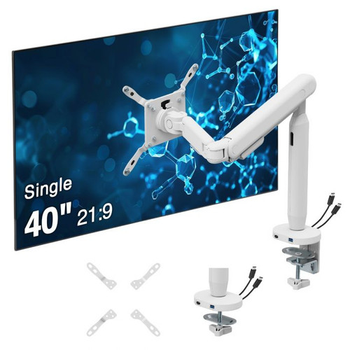 Siig CE-MT5D11-S1 monitor mount / stand 40" Desk White , CE-MT5D11-S1