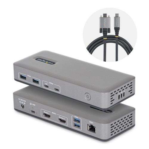 StarTech.com 196N-USBC-DOCK laptop dock/port replicator Wired USB 3.2 Gen 2 (3.1 Gen 2) Type-C Gray , 196N-USBC-DOCK
