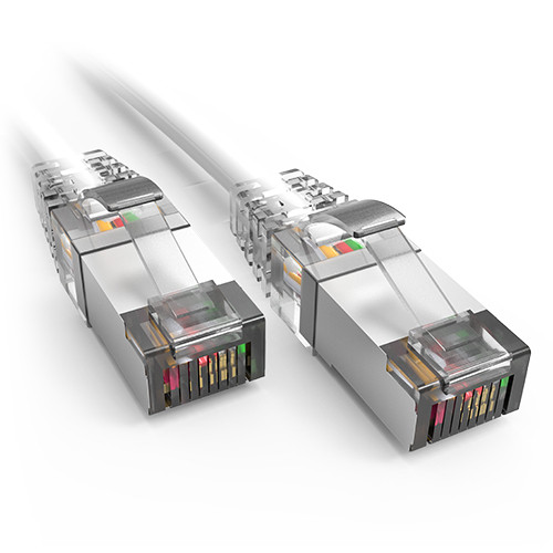 Accortec C6AS28MB-W2-ACC networking cable White 24" (0.61 m) Cat6a U/FTP (STP) , C6AS28MB-W2-ACC