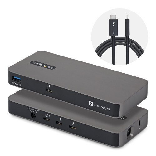 StarTech.com 303NA-TB5-HUB interface hub Thunderbolt 5 80 Mbit/s Gray , 303NA-TB5-HUB