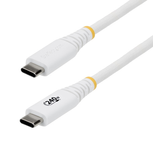 StarTech.com S2CEPR6FW-USB-CABLE USB cable USB 2.0 70.9" (1.8 m) USB C 0.48 Gbit/s 240 W White , S2CEPR6FW-USB-CABLE