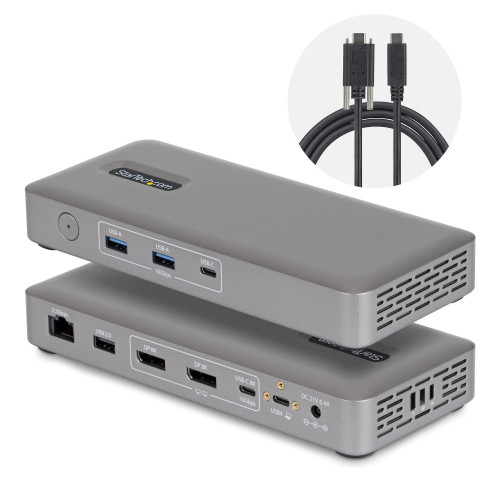 StarTech.com 208N-USB4-DOCK laptop dock/port replicator Wired Gray , 208N-USB4-DOCK