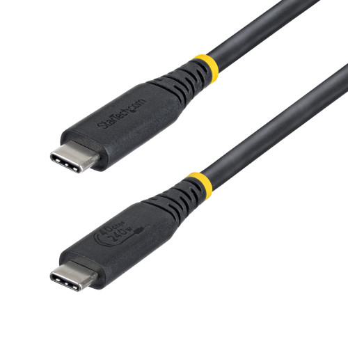 StarTech.com CC3FT40GUSB4TP USB cable USB4 Gen 3x2 35.8" (0.91 m) USB C 40 Gbit/s 240 W Black , CC3FT40GUSB4TP