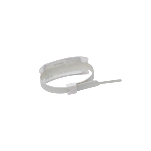 PS-INFANT-ADJ |Zebra Zebra Wristband Vinyl (0.4" x 7") (Self Locking Adjustable Closure) (Infant) (Latex Free) (White) (250/Ctn) - PS-INFANT-ADJ