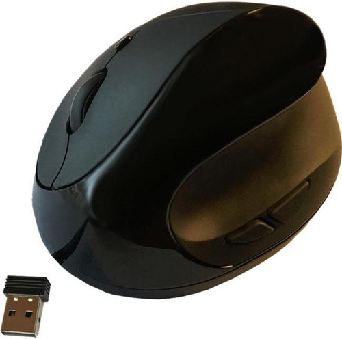 EM011-BKW |Ergoguys BLACK ERGONOMIC WIRELESS Vertical MOUSE - EM011-BKW