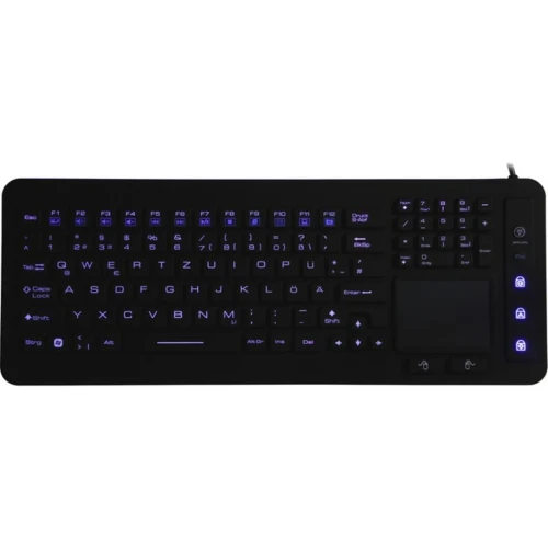 KB-JH-IKB98BL |Ergoguys DSI WATERPROOF LED KEYBOARD W/TOUCHPAD - KB-JH-IKB98BL