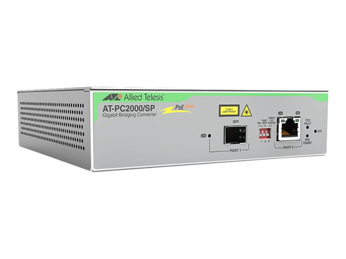 AT-PC2000/SP-960 |Allied Telesis PC2000/SP POE+ MEDIA/RATE CONV10/100/1000T POE+ TO SFP, TAAAT-PC2000/SP-960