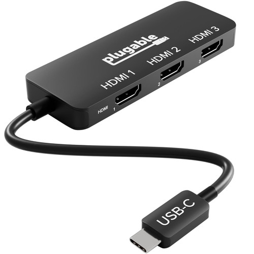 USBC-MSTH3 |PLUGABLE TECHNOLOGIES USBC Triple HDMI MST Adapter - USBC-MSTH3