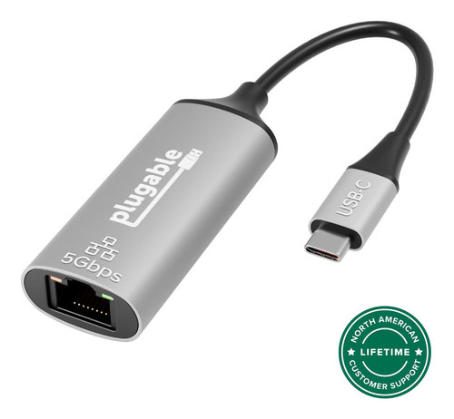 USBC-E5000 |PLUGABLE TECHNOLOGIES USBC to 5GbE Ethernet Adapter - USBC-E5000