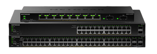 GS324TP-200NAS |Netgear 24-Port Gigabit Ethernet PoE+ Smart Managed Essentials Switch with 2 Dedicated SFP Ports (190W) - GS324TP-200NAS