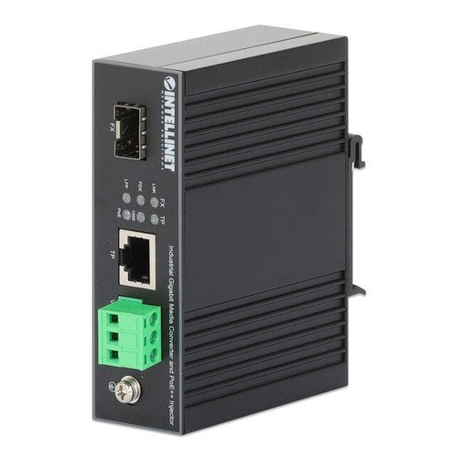 509107 |Intellinet INDUSTRIAL GIGABIT MEDIA CONVERTER AND POE++ INJECTOR - 509107