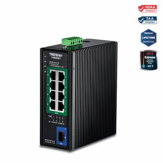 TI-PG743BI |Trendnet 7-Port Industrial Gigabit L2 Managed PoE+ DIN-Rail Switch 24 - 57V - TI-PG743BI