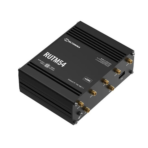 RUTM54000000 |Teltonika Networks RUTM54 North America / Standard package with Universal PSU, 5G Backward compatible with 4G (LTE Cat 19/18), 5 Gbe ports, DUAL SIM & eSIM with - RUTM54000000