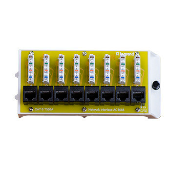 AC1068 |ON-Q SW: 8 PORT CAT6 NETWORK INTERFACE MODULE - AC1068