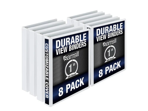 S88437 |Samsill / Microsoft Econo BND 1" View White 8-pack - S88437