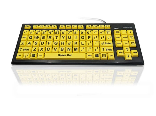 KYB-MON2VIS-UCUS |Ergoguys XL Keys Keyboard Yellow Keys Blk Letters - KYB-MON2VIS-UCUS