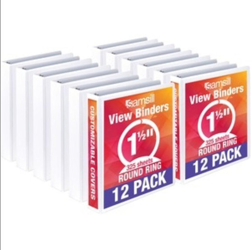 MP128557 |Samsill / Microsoft Econ 1.5" View BND 12-pack White - MP128557