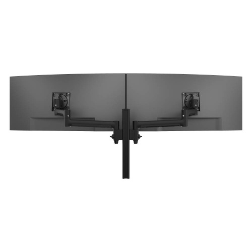 AWMS-2-5940-H-B |Atdec AWMS-2-5940-H-B Dual Extended-Reach Monitor Mount, 400mm Post, Heavy-Duty F-Clamp, Black