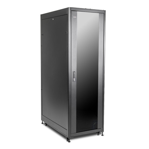 Y10E096-B3 |Rocstor SolidRack R3114G G2 37U Rack Enclosure with Glass Window - 600mm x 1000mm x 37U - Include Doors & Side Panels - 1760 lb Capacity - Assembled - Black - Y10E096-B3