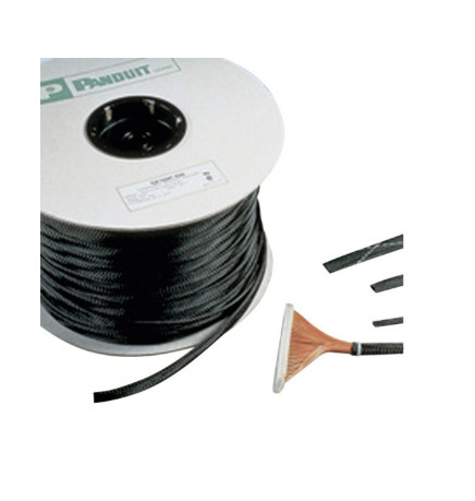 SE50P-CR0 , Panduit SE50P-CR0 Braided Expandable Sleeving, 0.50" Diameter, Black PET, 100 ft. Reel