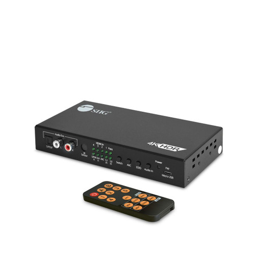 CE-H26211-S1 , SIIG CE-H26211-S1 4x1 HDMI 2.0 4K 60Hz Switch with ARC and Audio Extractor