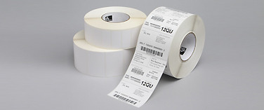 10009522 , Zebra Z-Select 4000T Thermal Transfer Paper Labels, 1.2" x 0.85", 3,000/Roll, 6 Rolls/Case - 10009522
