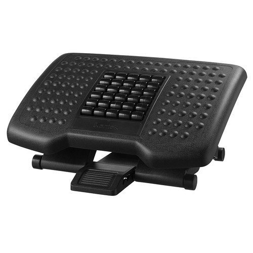 FR750 , Kantek Premium Height Adjustable Footrest with Rollers, Black - FR750
