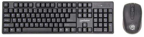 178990 , Manhattan 178990 keyboard Mouse included Universal RF Wireless Black