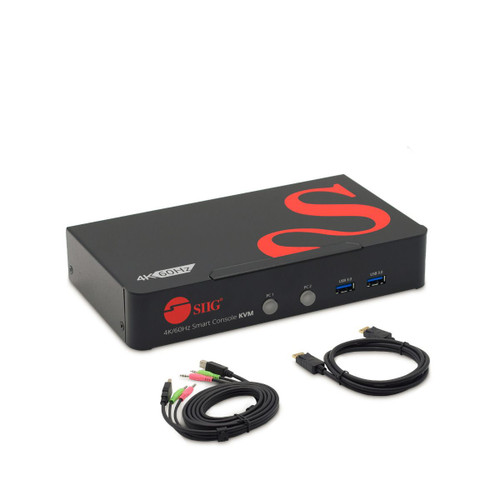 CE-DP0F11-S1 , Siig CE-DP0F11-S1 KVM switch Black