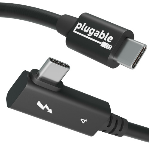 TBT4-240W-80CMR , Plugable Technologies TBT4-240W-80CMR Thunderbolt Cable 31.5" (0.8 m) 40 Gbit/s Black