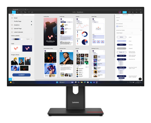 64B0GAR1UZ , Lenovo ThinkVision T32UD-40 computer monitor 31.5" 3840 x 2160 pixels 4K Ultra HD LED Black - 64B0GAR1UZ