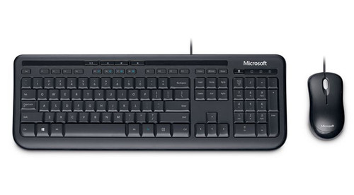 3J2-00001 , Microsoft Wired Desktop 600 keyboard Mouse included Universal USB Black - 3J2-00001