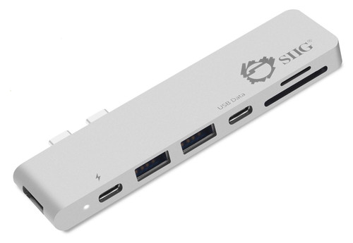 JU-TB0412-S1 , Siig JU-TB0412-S1 laptop dock/port replicator USB 3.2 Gen 1 (3.1 Gen 1) Type-C Silver