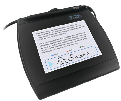 T-LBK57GC-BBSB-R , Topaz Systems T-LBK57GC-BBSB-R signature capture pad 5.7" Black LCD