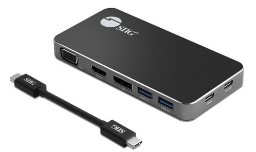 JU-DK0D11-S1 , Siig JU-DK0D11-S1 laptop dock/port replicator USB 3.2 Gen 1 (3.1 Gen 1) Type-C Black, Gray