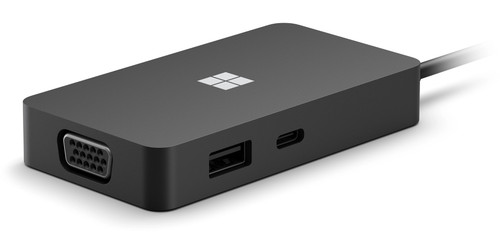 1FV-00001 , Microsoft Surface USB-C Travel Hub Wired USB 3.2 Gen 2 (3.1 Gen 2) Type-C Black - 1FV-00001