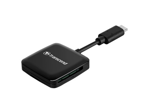 TS-RDC3 , Transcend RDC3 card reader USB 3.2 Gen 1 (3.1 Gen 1) Type-C Black - TS-RDC3