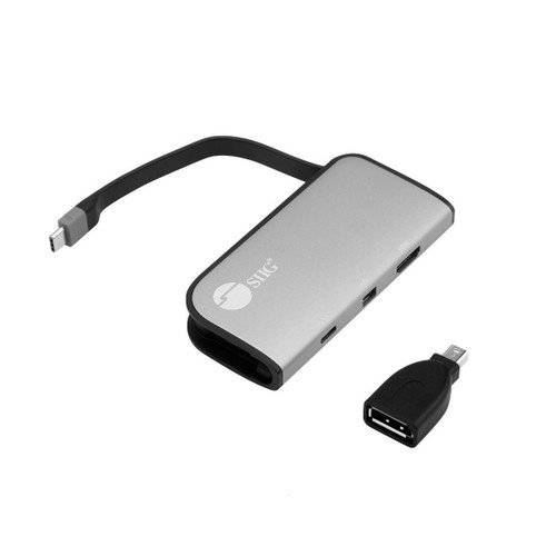 CB-TC0H11-S1 , Siig CB-TC0H11-S1 USB graphics Adapter 3840 x 1080 pixels Black, Silver