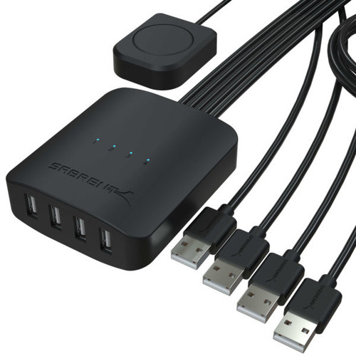 USB-USS4 , Sabrent USB-USS4 interface hub USB 2.0 Black