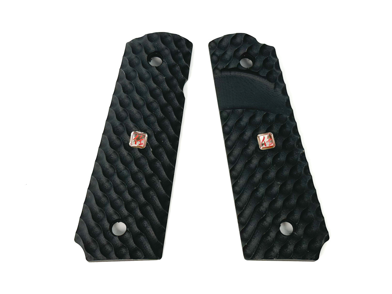 1911 Grip Panels, Hydra, Black, Signature Inlay - 10-8 Performance