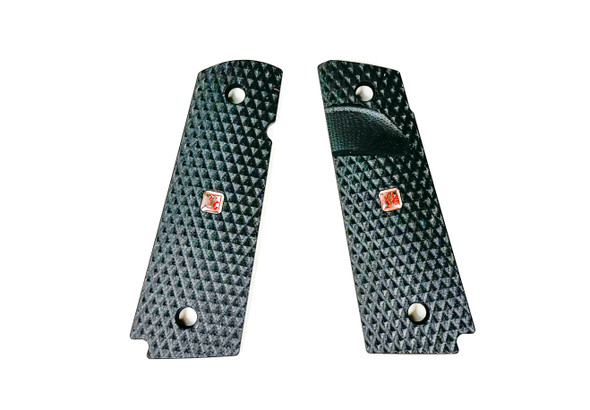 1911 Grip Panels, Black Cherry, Signature Inlay - 10-8 Performance