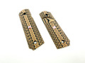 1911 Grip Panels, Hyena Brown, Signature Inlay