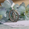 CJ-376  Mary Cradle Medal with Seed Pearl Delicate Cross