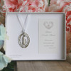 CJ-376  Mary Cradle Medal with Seed Pearl Delicate Cross