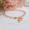 CJ-511  Pure Sweetness Pink Beaded Infant Bracelet