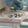 IN-178  Mary Pearl and Blue Opal Crystals Bracelet