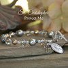 IN-381  St. Christopher Pearls and Crystals Bracelet