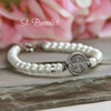 CJ-514  St. Benedict Pearl Bracelet 5" for Baby