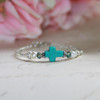 CJ-520  Love this Turquoise Cross Splash of color for Baby 5" Bracelet